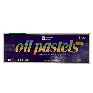 Vtg Skylight Studio Vintage Oil Pastels 25 Colors Non-Toxic American Greetings
